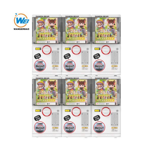 Mini Gashapon Machine DAMON BEAR Plastic Gacha Capsule Vending